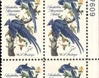 Postage Stamps For Crafting: 1963 5c Blue Jays/Audubon; Multi; 50