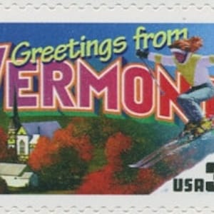 5x VERMONT 2002 34c Unbenutzte Vintage Briefmarke. Greetings From America Serie Kostenloser Versand! #1 Herkunft. Die besten Preise für Vintage-Briefmarken