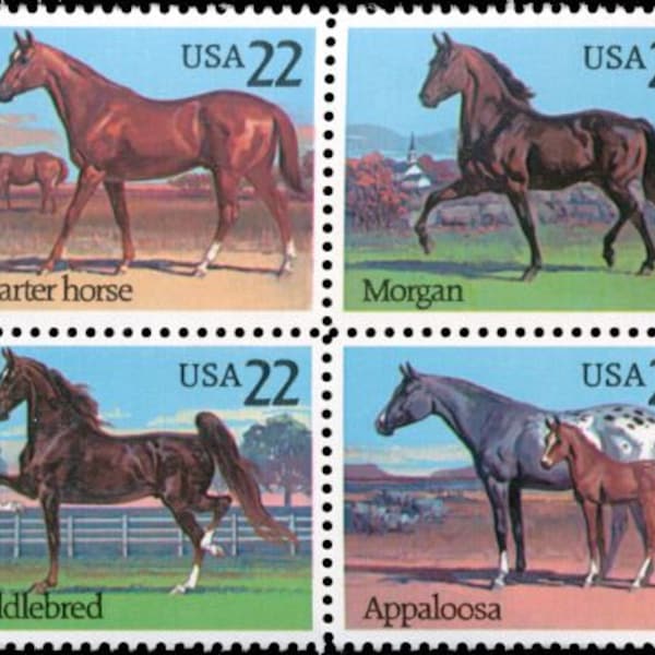 12x PFERDE Morgan Appaloosa Saddlebred Quarter 4 Diff 1985 22c unbenutzte Briefmarken Kostenloser Versand! Nr. 1 Quelle Beste Preise für Vintage-Briefmarken