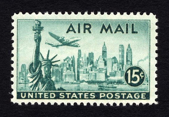 new york cigarette stamp 2346 7x STATUE OF LIBERTY New