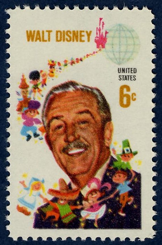 15x WALT DISNEY Mickey Mouse Donald Duck Disneyland 1968 6c Unused