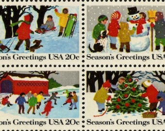 1964年クリスマス ヤドリギ ヒイラギ ポインセチア 植物 4種類 5セント