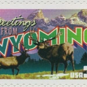 5x WYOMING 2002 34c Selo postal vintage não utilizado. Saudações da série América. Frete grátis! Os melhores preços em selos vintage