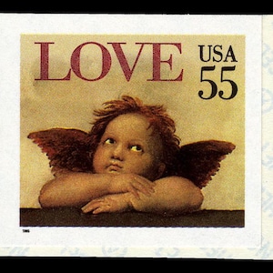 4x LOVE Angel Cherub RAPHAEL Sistine Madonna Painting 1995 55c Unused Postage Stamp Free Shipping! #1 source Best prices on Vintage stamps