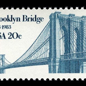 8x BROOKLYN BRIDGE Nueva York Manhattan 1983 20c Azul Sello Postal Sin Usar ¡Envío gratis! ¡Los mejores precios en sellos antiguos!