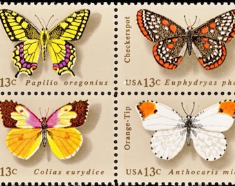 12 mariposas Lepidoptera Arthropoda Rhopalocera 4 sellos postales diferentes de 1977, 13c, sin usar. ¡Envío gratis! Los mejores precios en sellos antiguos.