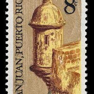 20 sellos postales de San Juan, PUERTO RICO, Castillo del Morro, 1971, 8 c, color marrón. ¡Envío gratis! Fuente n.° 1. Los mejores precios en sellos antiguos