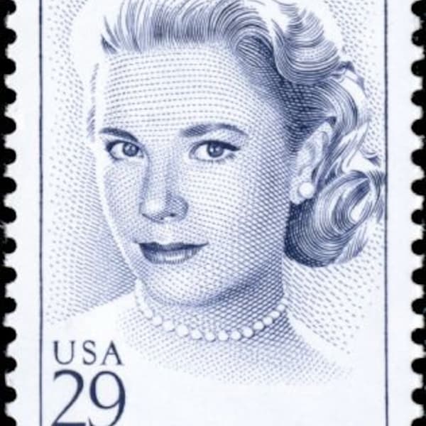 4x GRACE KELLY Actress Movie Star HOLLYWOOD 29c Blue 1993 Unused Postage stamp. Free Shipping! #1 Source Best Prices on Vintage Stamps