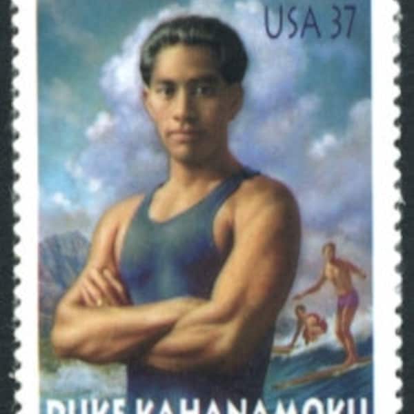 6x DUKE KAHANAMOKU Hawaiian Surfer 2002 37c Unused Vintage Postage Stamps. FreeShipping #1 Source with the Best prices on Vintage stamps
