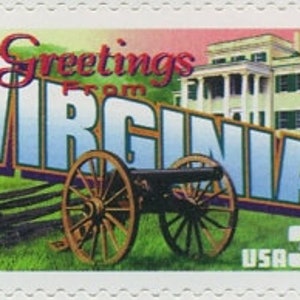 5x VIRGINIA 2002 34c Selo postal vintage não utilizado. Saudações da série América Frete Grátis! Fonte nº 1. Os melhores preços em selos vintage