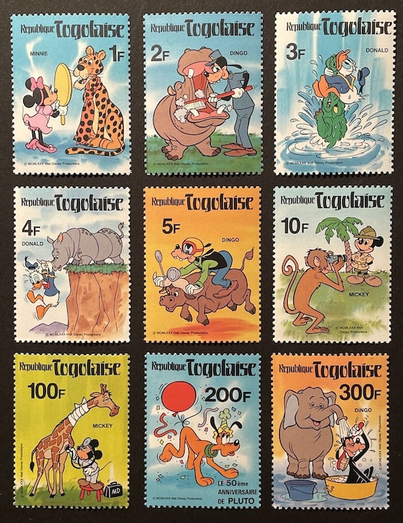9 Diff DISNEY Wild Animals Mickey Mouse Donald Duck Goofy TOGO