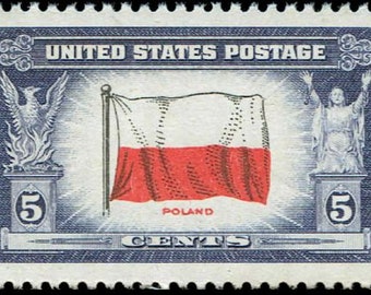 15x POLEN FLAGGE World War ll Overrun Countries 1943 5c Unbenutzt Vintage Briefmarke. Kostenloser Versand! #1 Quelle Beste Preise für Vintage Briefmarken