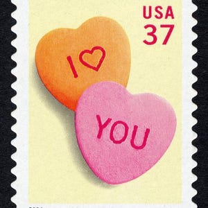 5x LOVE YOU Candy Hearts Valentines Romance Weddings 2004 37c Sellos postales ¡Envío gratis! Su fuente n.° 1 de los mejores precios en sellos antiguos