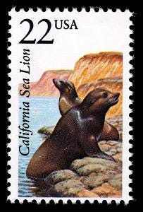 切手 ヴィンテージ カリフォルニア・アメリカン・ワイルドライフ 1987年 22セント 未使用