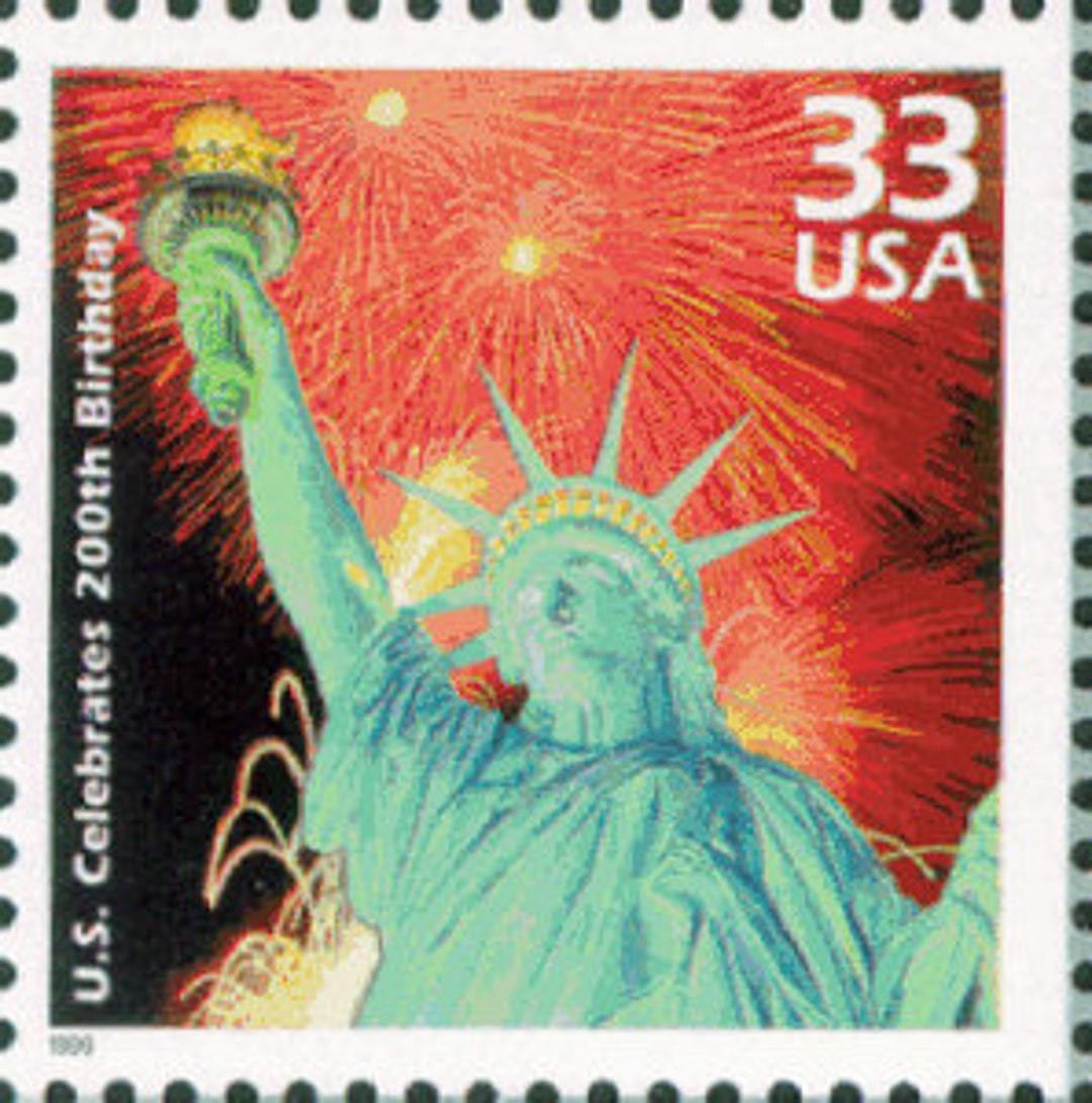 4x STATUE of LIBERTY US Bicentennial 1970's Decade 33c Unused