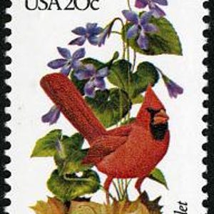 6x ILLINOIS State Bird Flower Cardinal Violet Flora Fauna 1982 20c Sello postal sin usar Envío gratis #1 Fuente Mejores precios Sellos antiguos