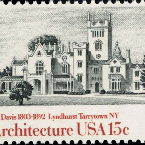 10x LYNDHURST Tarrytown NY ARCHITECTURE 1980 15c Unused Vintage Postage Stamp Free Shipping #1 source with the Best prices on Vintage stamps