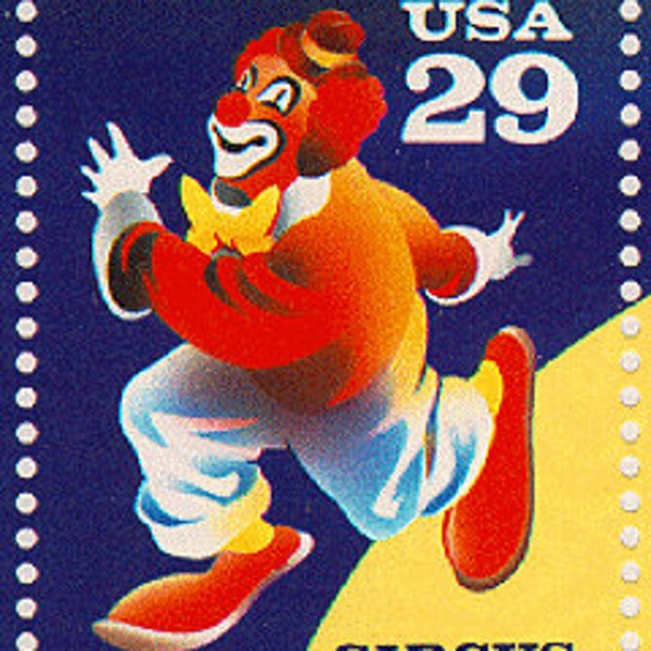 6x CIRCUS CLOWN 1993 29c Vintage postage stamps Free Shipping! Your #1 source with the best prices on Vintage stamps