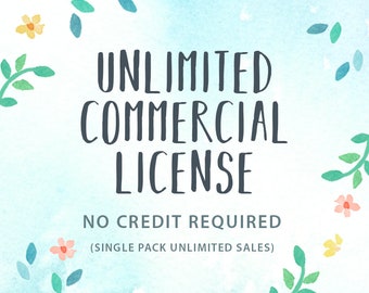 Unlimited Commercial License Add-On - License to use ONE clipart set in items for sale