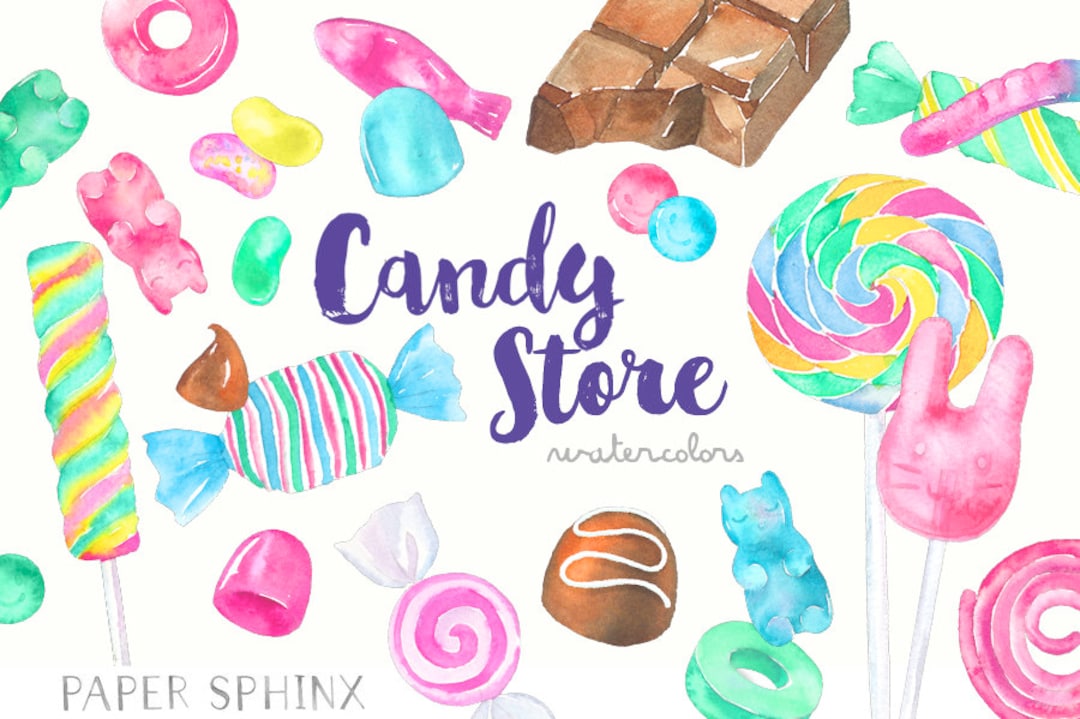 CHRISTMAS CANDY Clip Art / Holiday CANDY Clipart Downloads / Candy Theme  Party, Candy Scrapbook Clipart, Vector Candy, Clipart Download 