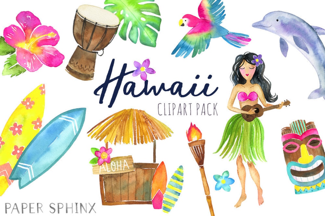 Watercolor Hawaii Clipart Tropical Island Summer Clipart Luau, Aloha, Tiki, Printable Digital Scrapbook Clip Art - Etsy watercolor-hawaii-clipart-tropical-island-summer-clipart-luau-aloha-tiki-printable-digital-scrapbook-clip-art-etsy