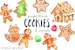 Christmas Cookies Clipart | Gingerbread Man Clip Art - Holiday Gingerbread House - With Gumdrops and Lollipop - Digital Instant Download PNG 