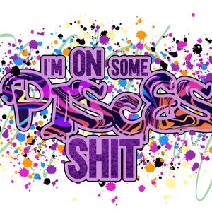 On Some Pisces, Pisces, Zodiac, PNG for Sublimation