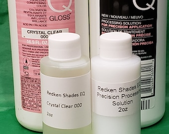 Do It Yourself Shades EQ Crystal Clear Gloss Duo with Precision Gel Processing Solution 2 oz each. Fast Shipping! Salon Direct.