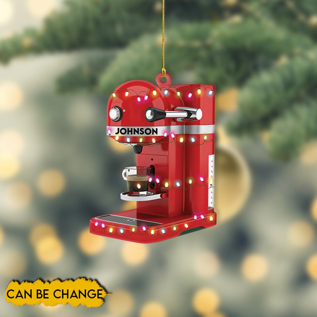 Coffee Machine Christmas Light Ornament Xmas Tree Decor Etsy