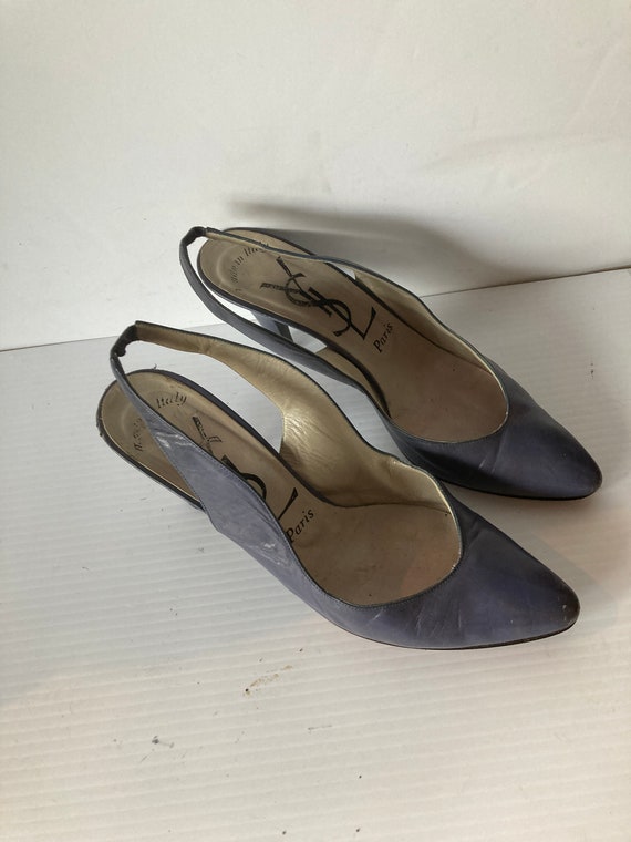 sz 7 Yves Saint Laurent vintage 90s high heel pum… - image 4