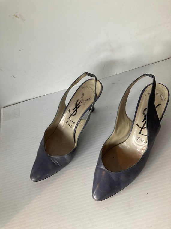 sz 7 Yves Saint Laurent vintage 90s high heel pum… - image 6