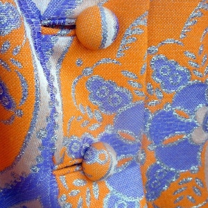 OSCAR De La RENTA vestido brocado vintage anos 70 Palm Royals fashion seja a mulher que outras mulheres querem ser com este lindo vestido brocado tamanho médio