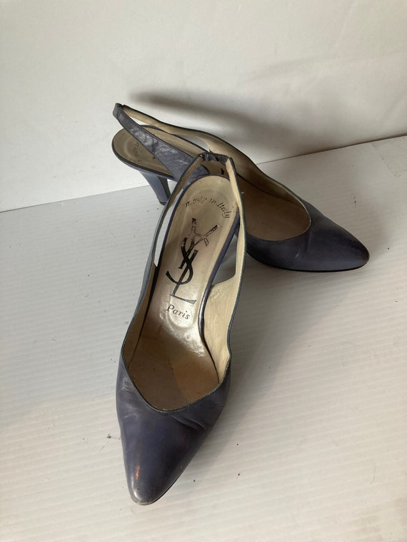 sz 7 Yves Saint Laurent vintage 90s high heel pum… - image 5