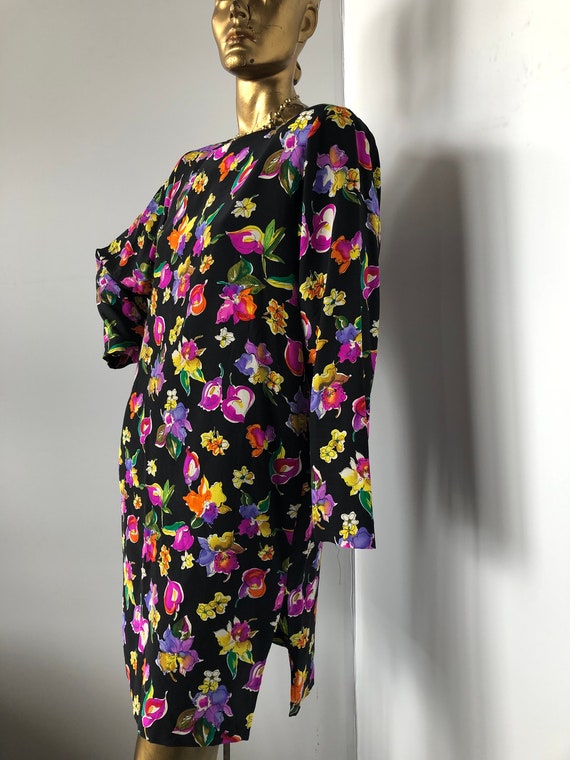 vintage dress, 80s shift Style dress, a medley of… - image 3