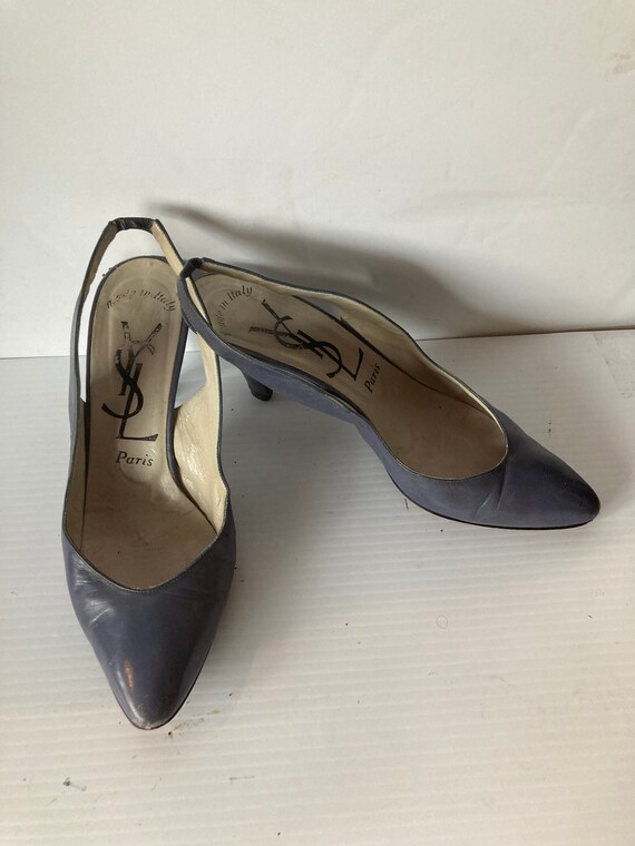 sz 7 Yves Saint Laurent vintage 90s high heel pum… - image 3