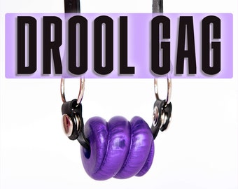 Pearlescent Drool Gag | Made For More Sexy Drool | BDSM Kit | Silicone Ball | Leather Strap | Godemiche