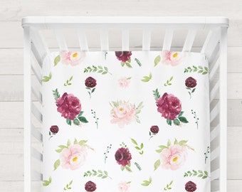 maroon crib sheet