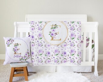 dusty purple crib bedding