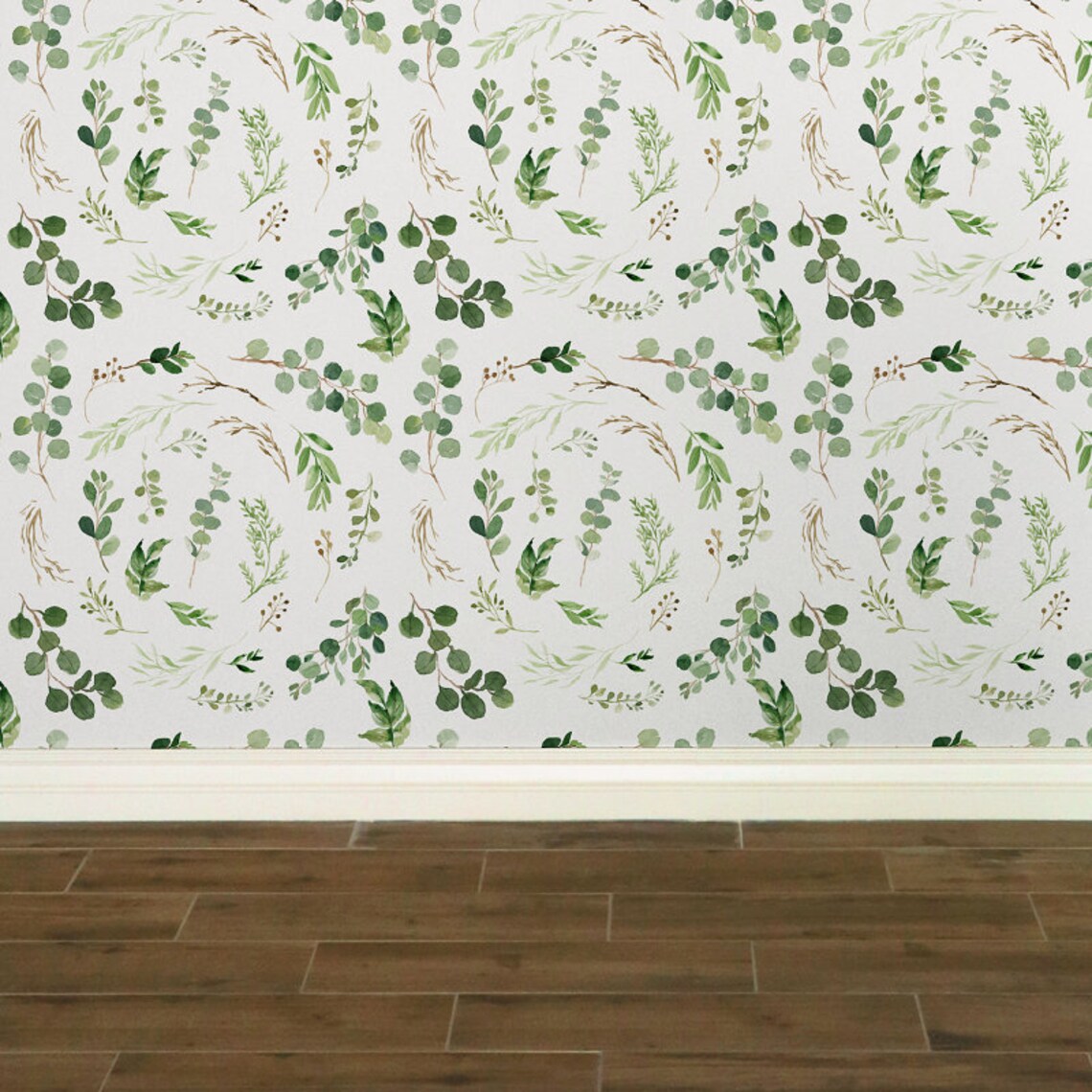 Greenery Wallpaper Peel and Stick Wallpaper Gender Neutral - Etsy