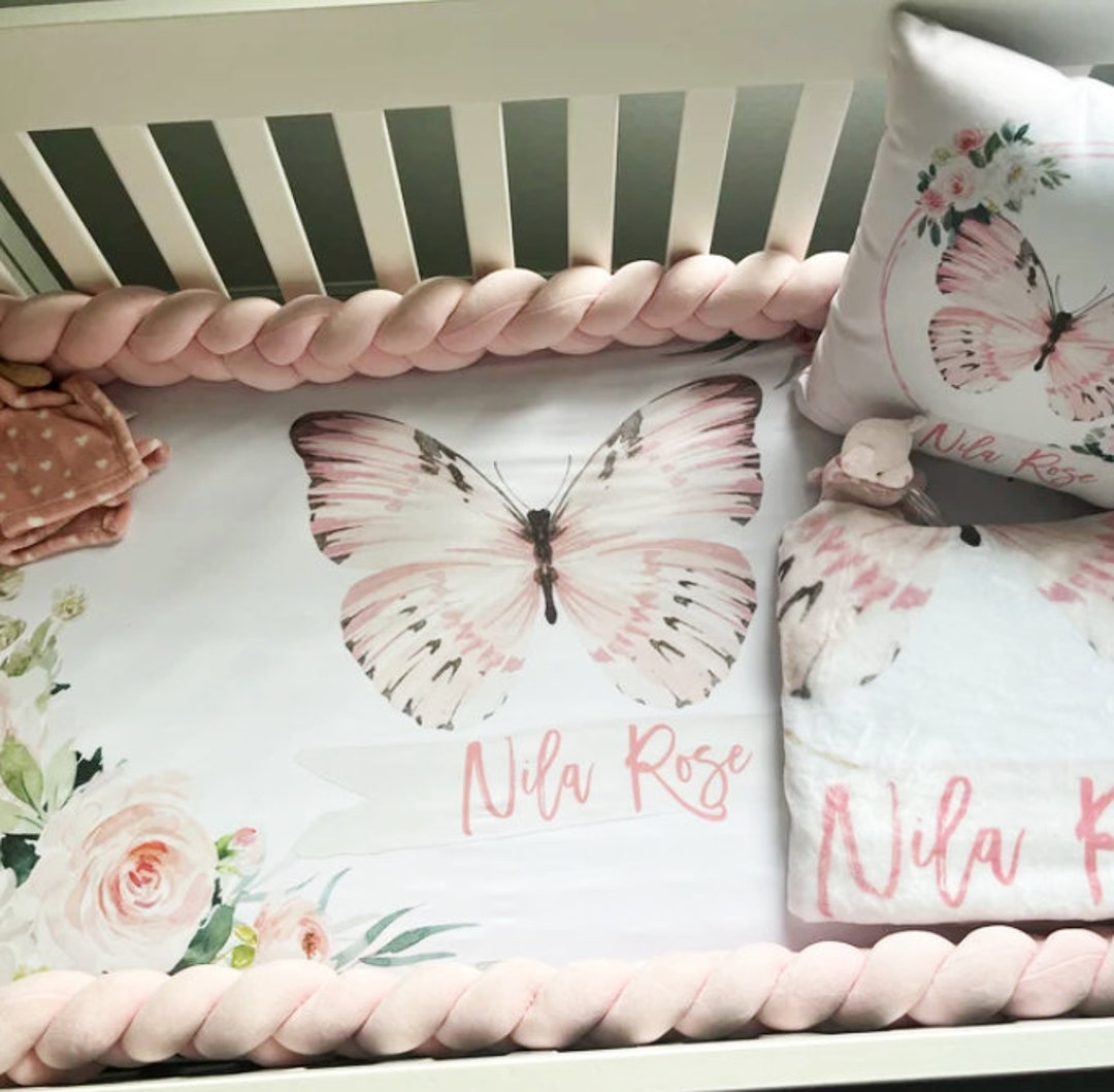 Pink butterfly crib bedding cheap