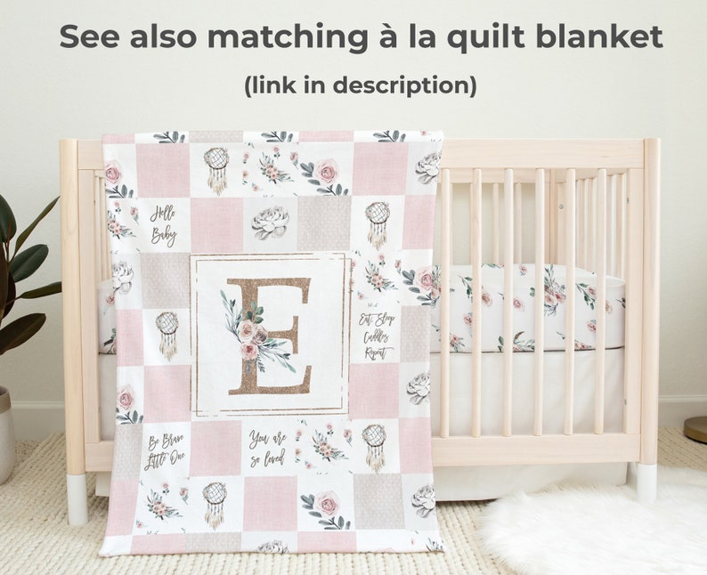 Custom Baby Girl Crib Sheet Personalized Crib Sheet Floral Etsy