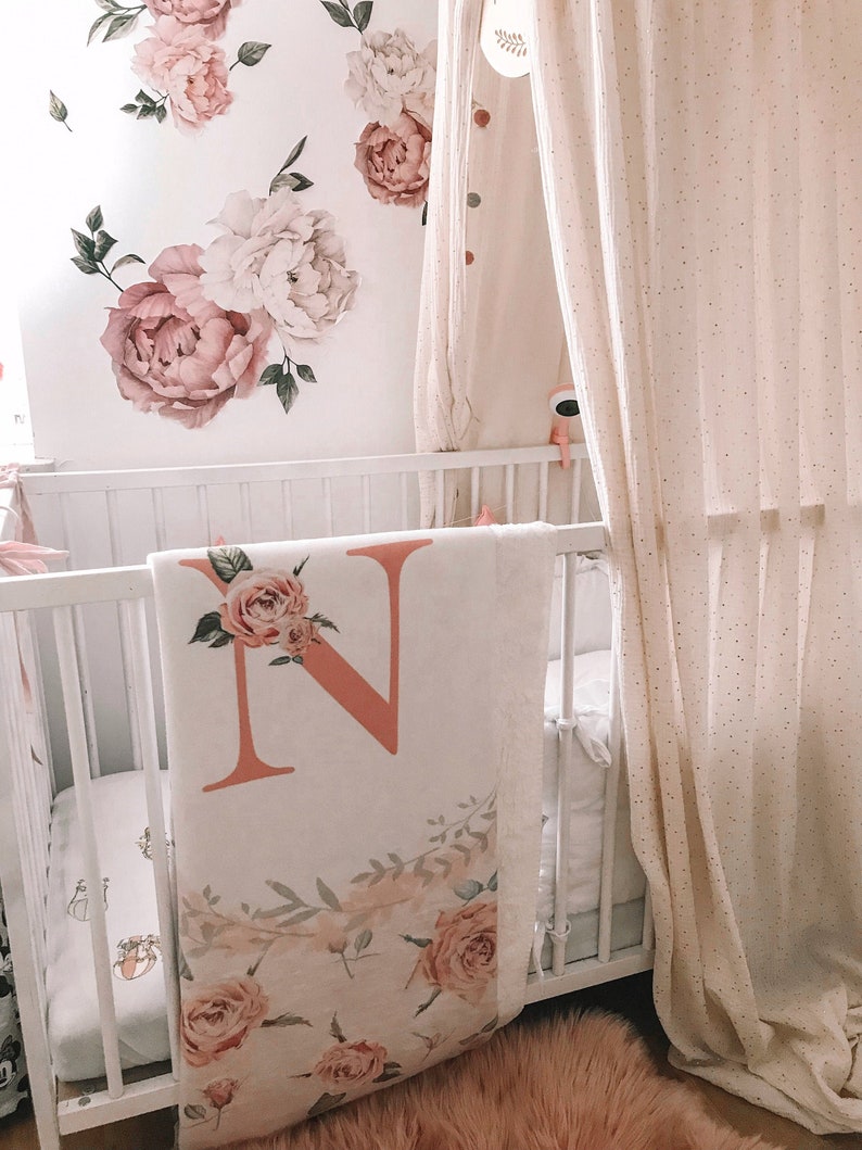 Vintage Baby Bedding for Girl Roses Crib Bedding Set for Etsy