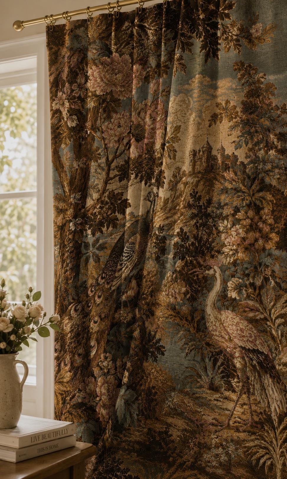 Victorian curtains - Etsy 日本