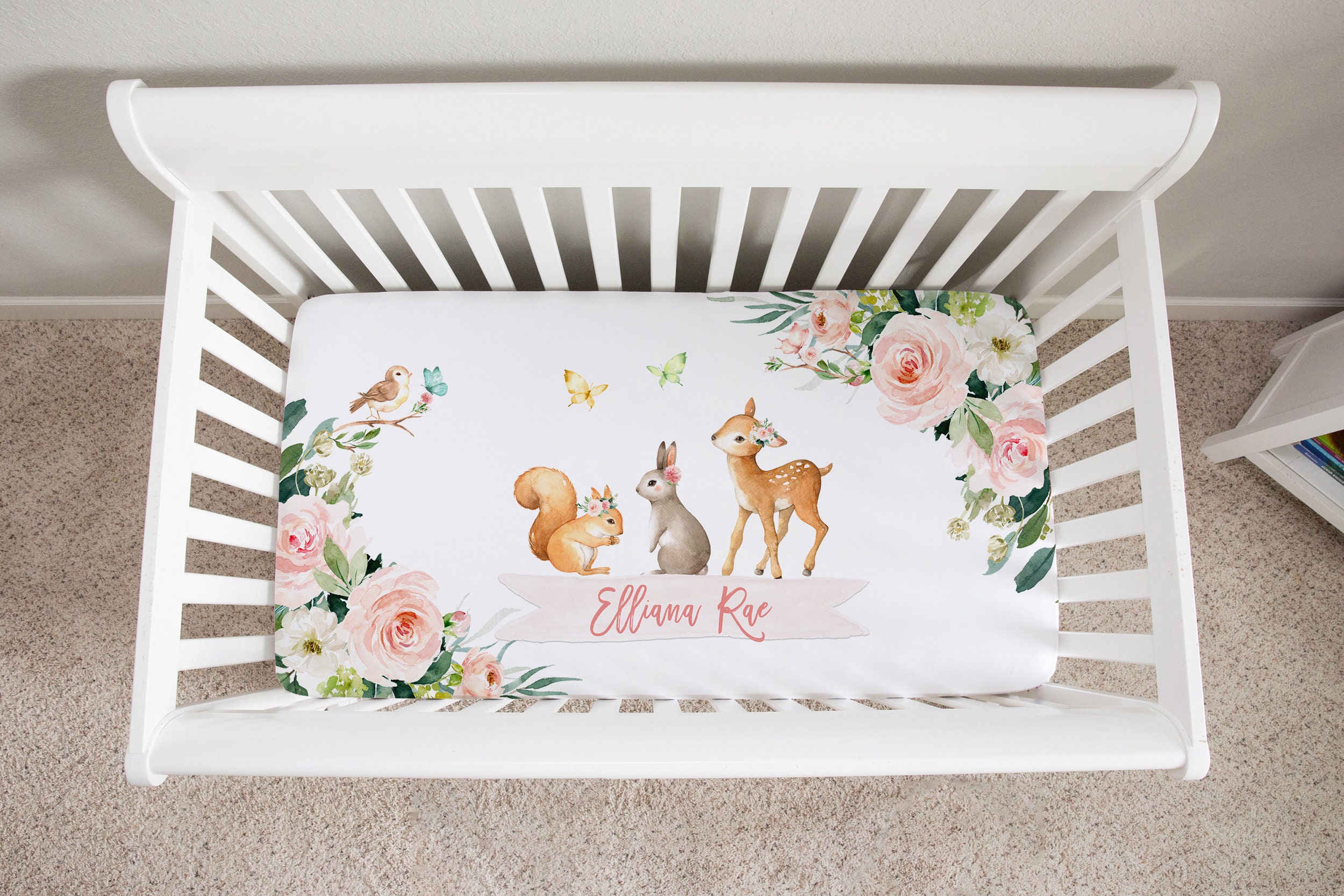 Crib Bedding Set Girl Deer Baby Girl Crib Bedding Woodland Pink Floral Crib Bedding Deer Crib Bedding Woodland Nursery Deer Crib Sheets Etsy Canada