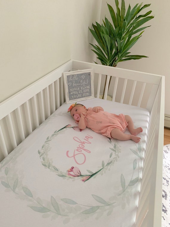 Crib Sheet With Baby s Name Personalized Crib Bedding Baby Bed