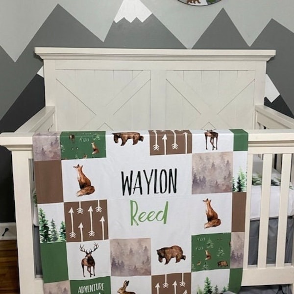 Custom Fox Woodland Baby Bedding Etsy