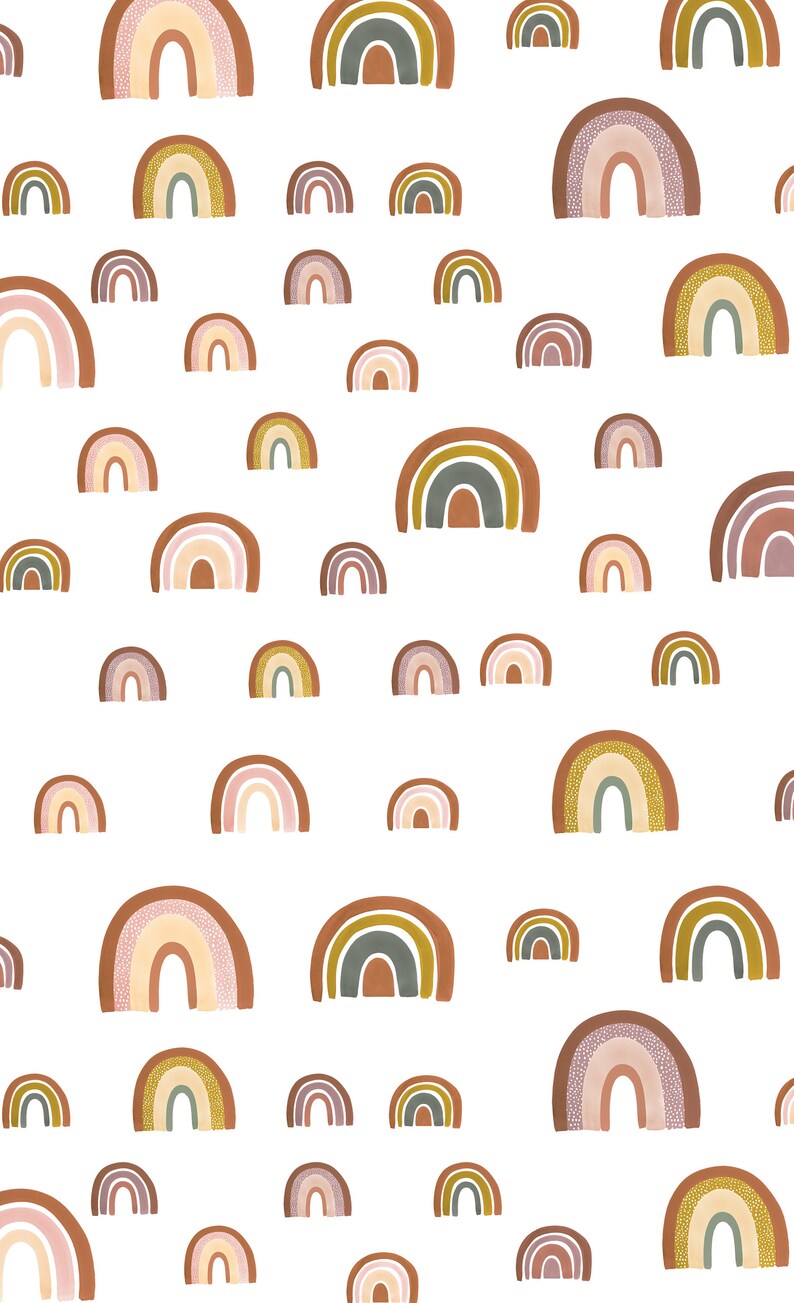 Rainbow Curtains for Nursery Sheer Neutral Curtains Curtains Etsy