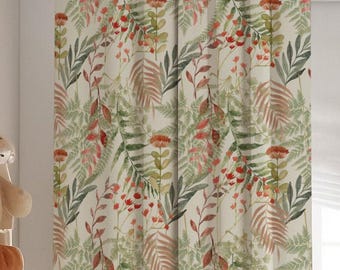 Vintage Farn Verdunkelungsvorhang: Retro Floral Blätter