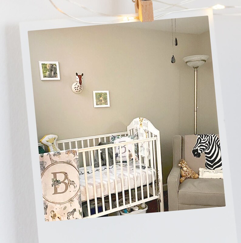 Crib Bedding Set Boy Safari Personalized Nursery Bedding Set Etsy