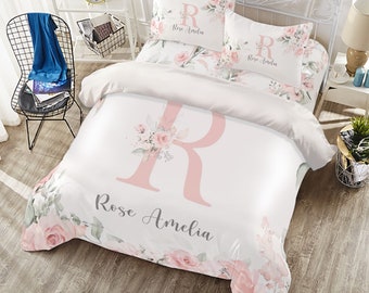 Roses Duvet Covers girl - Personalized duvet covers - Twin duvet cover - Farmhouse children's duvets - custom bedding - personalized bedding